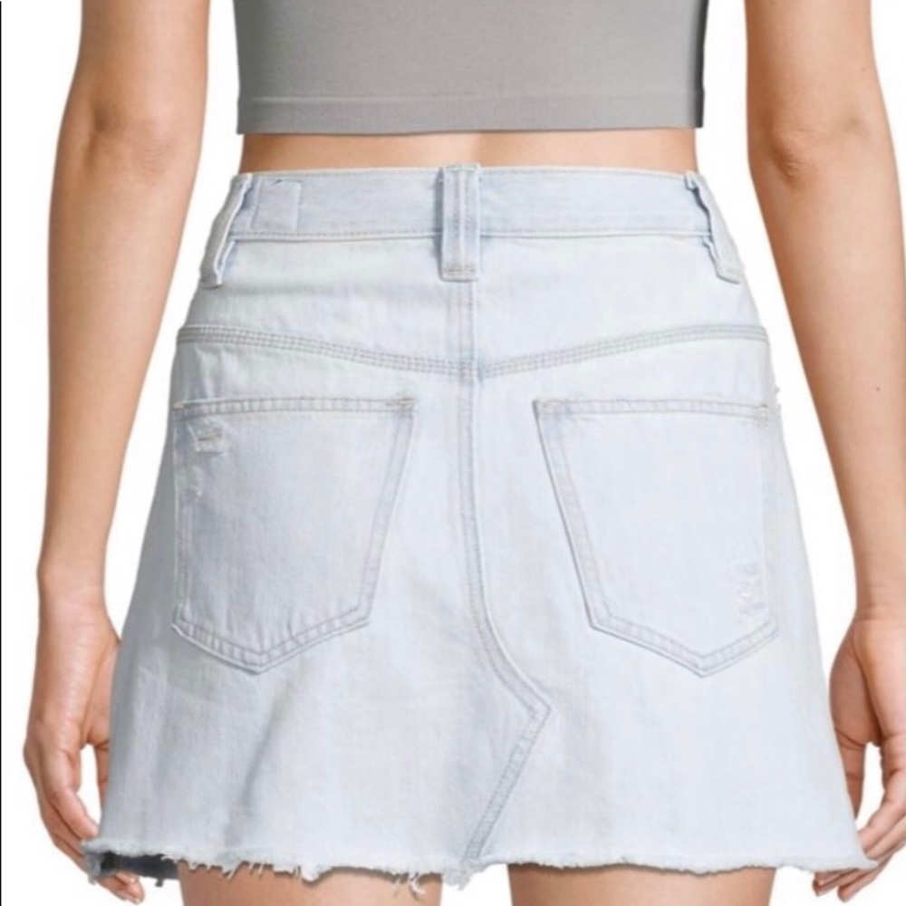Free People Sidecar Mini Cotton Denim Skirt